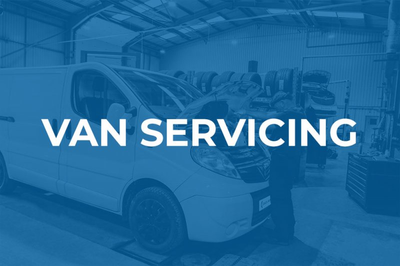 Van Service image at Dack Motor Group with Blue Overlay