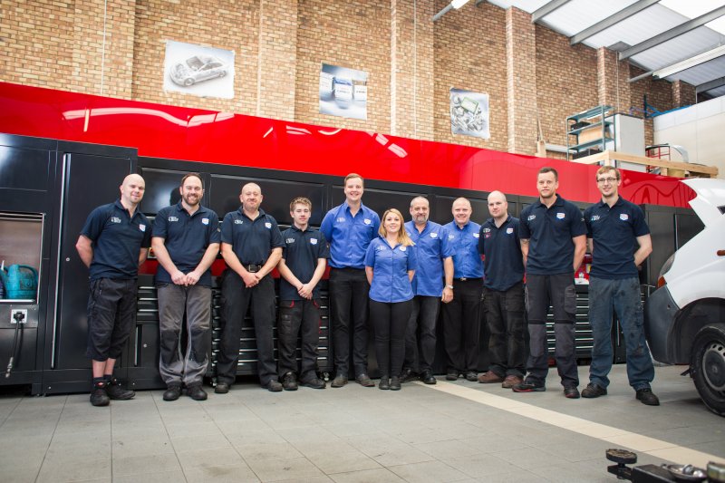 Dack Motor Group Team Photo At the old Sunningdale Trading Estate