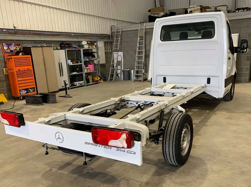 Conversions Vehicle Ready for A Cab Build
