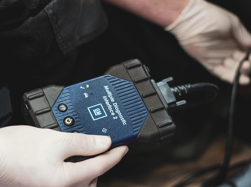 Audi diagnostic kit, plugged in.
