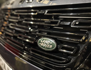 Range Rover Badge Close Up on a Velar
